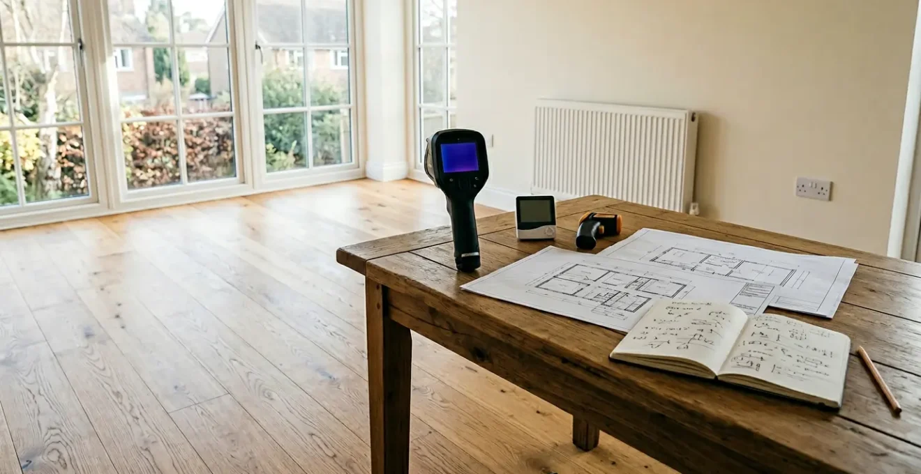 Diagnostic énergétique domestique avec outils de mesure et détection thermique