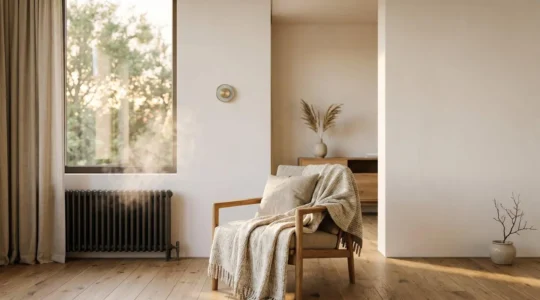 Intérieur de maison moderne avec gestion énergétique optimisée